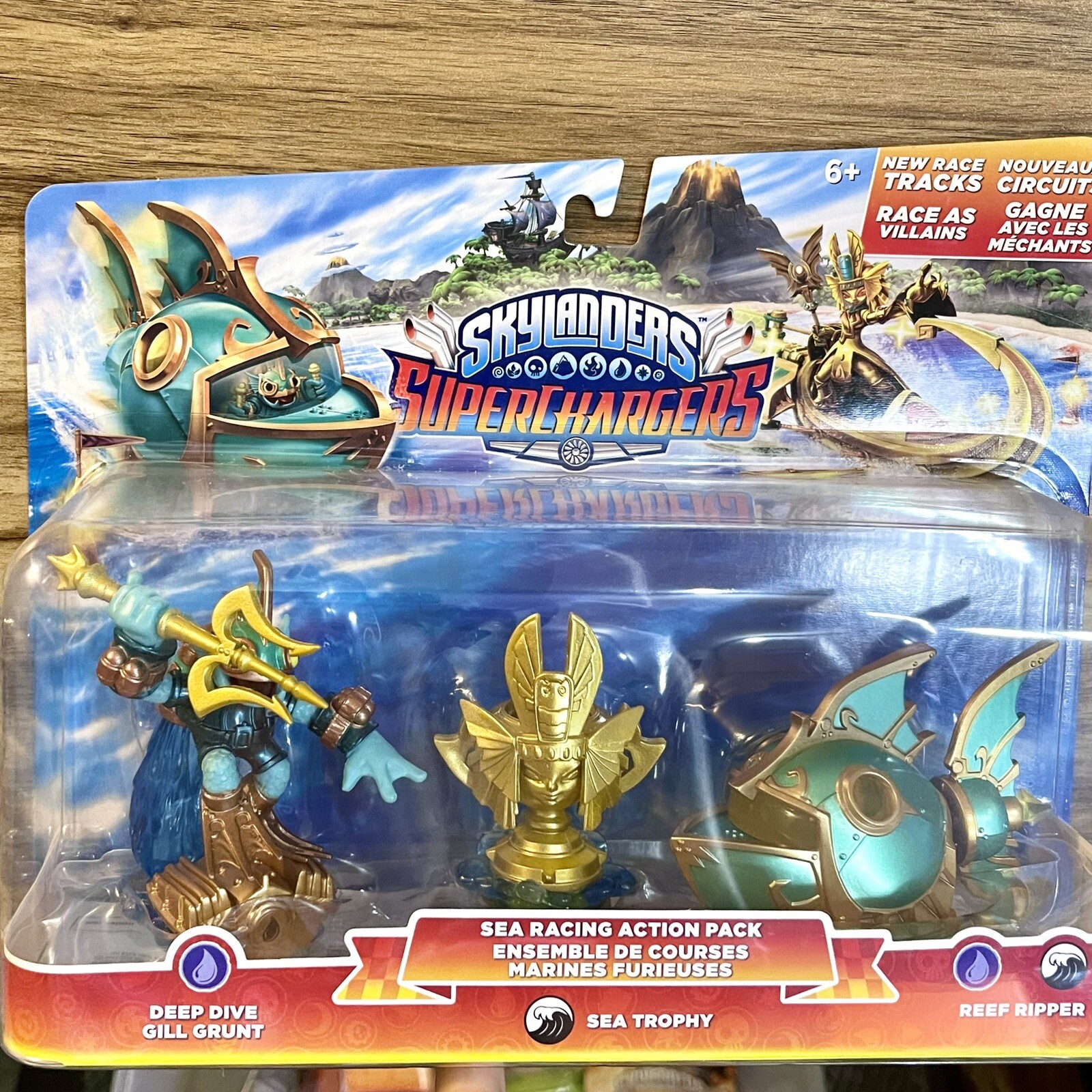 Skylanders SuperChargers Deep Dive Gill Grunt, Sea Trophy, Reef Ripper Combo New