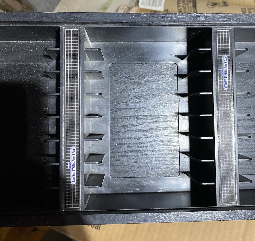 Vintage SEGA Genesis 24 Video Game Cartridge Holder Wall Mount Storage, Black