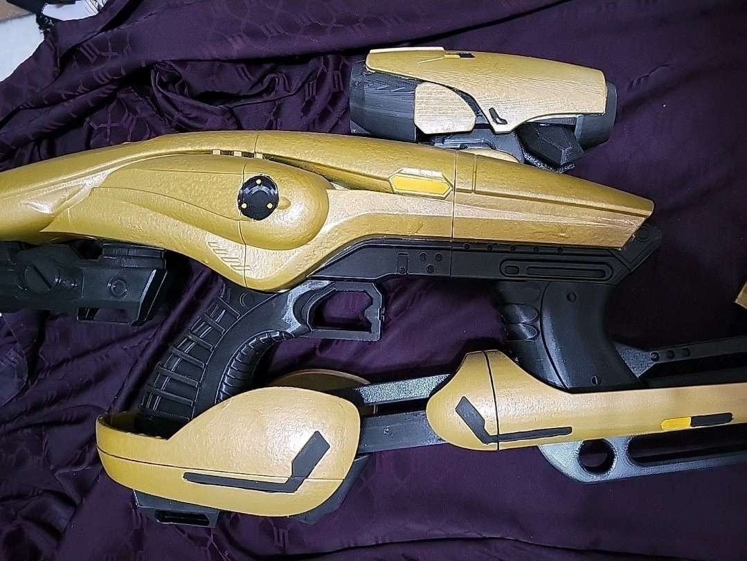 Destiny Vex Mythoclast 3D Printed Gold/Black/Yellow