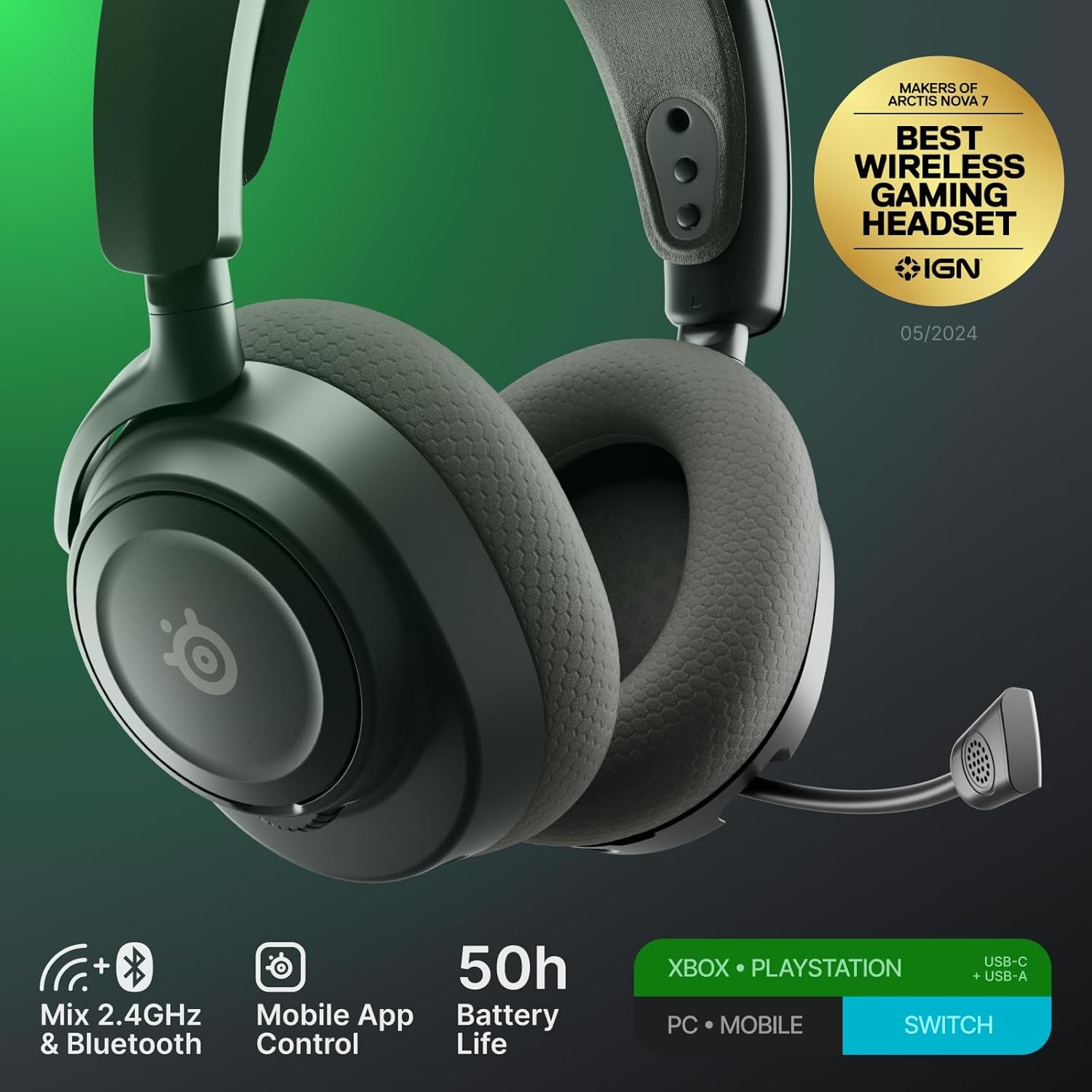 SteelSeries Arctis Nova 7X Gen 2 Wireless Headset Black Certified Refurbished