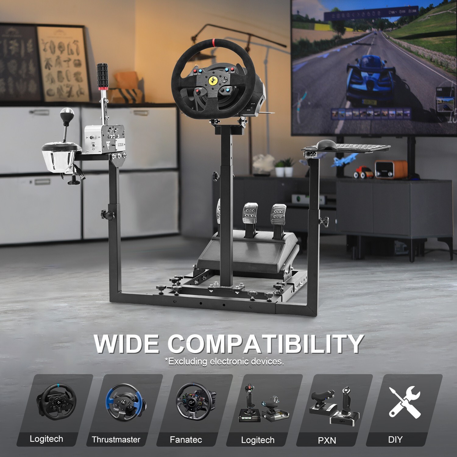 Marada Flight Simulator Stand or Racing Cockpit Fit Logitech NO SEAT electronics