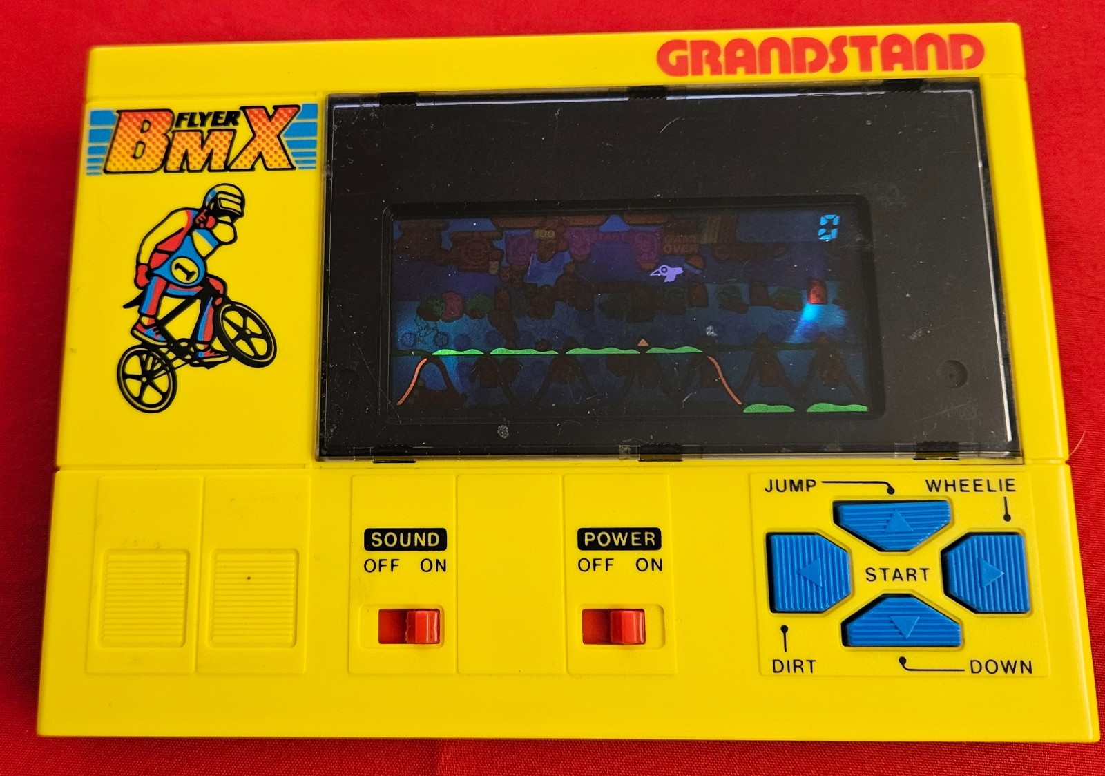 Grandstand Flyer BMX handheld Game&watch lcd game lasercolour Tomy