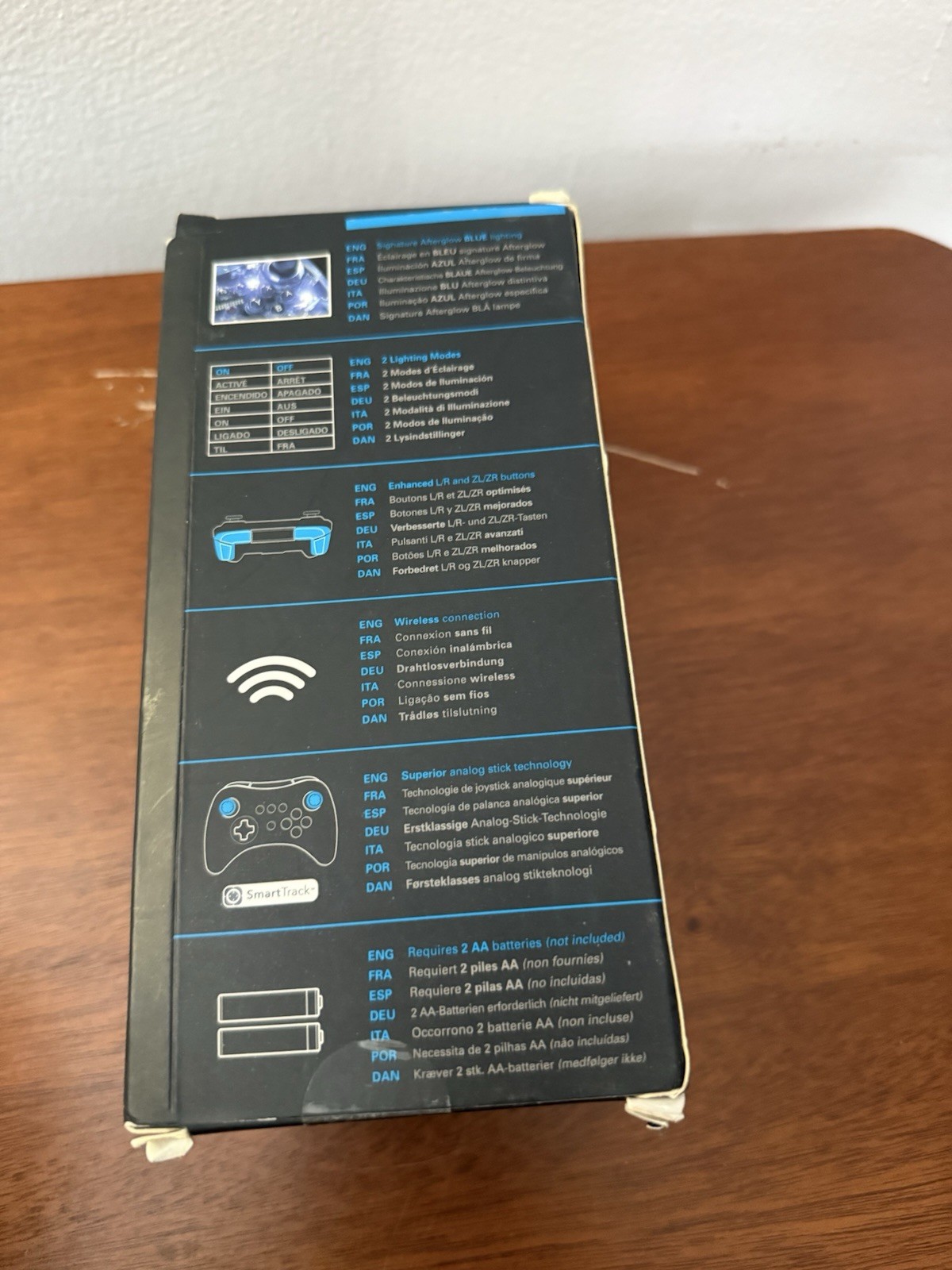 PDP Afterglow Pro Wireless Light up Controller For Nintendo Wii U Brand New NOS