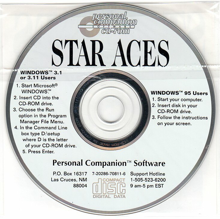 Star Aces (PC-CD, 1999) for Windows 3.1/3.11/95 – NEW CD in SLEEVE