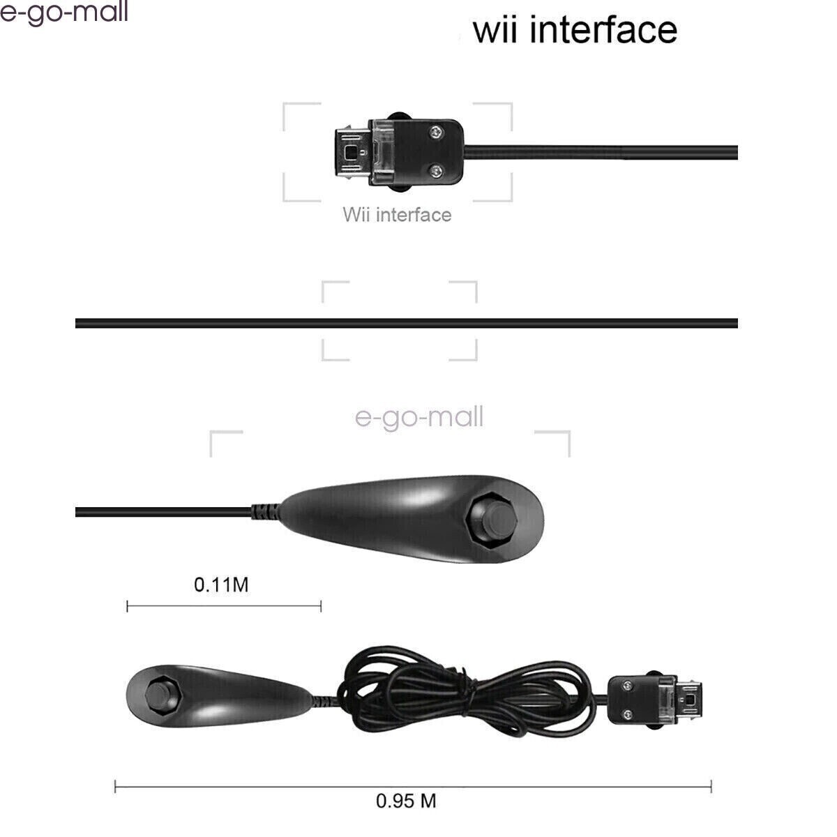2 in 1 Motion Plus Wii Rmote Nunchuck Controller for Nintendo Wii/Wii U Game