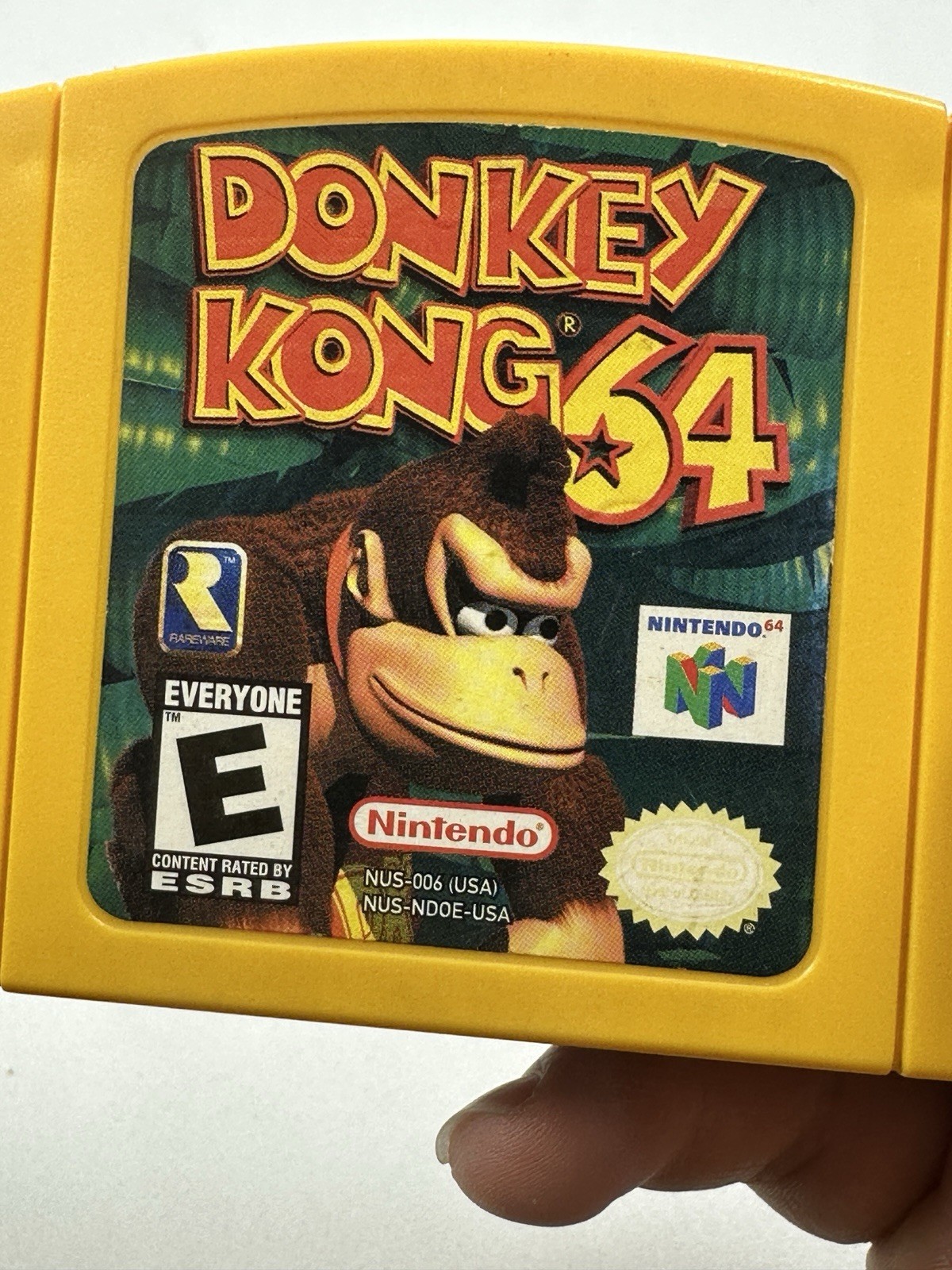 Donkey Kong 64 Nintendo 64 N64 Yellow Cartridge Only Authentic Tested Working