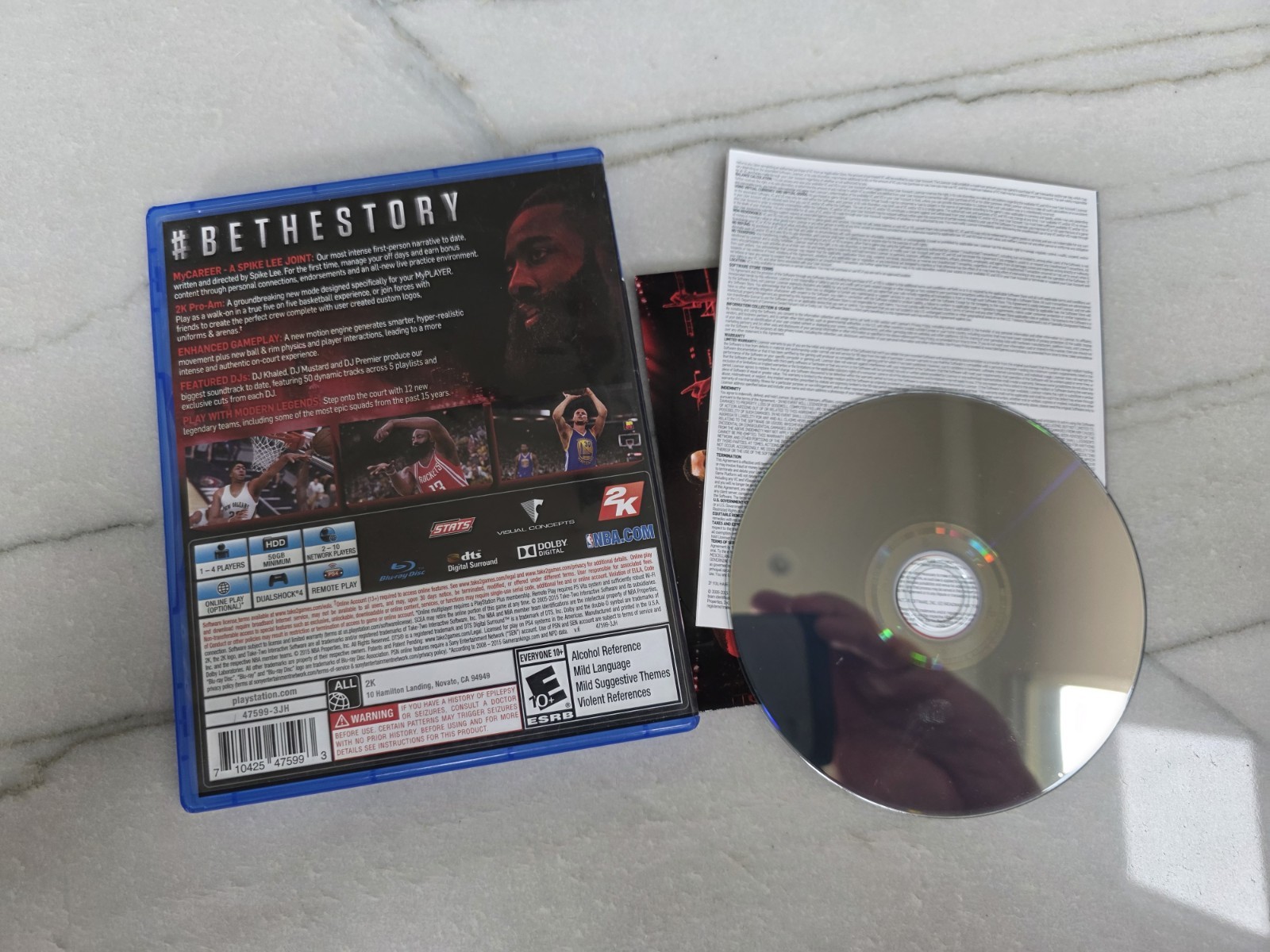 NBA 2K16 (Sony PlayStation 4, 2015) – Complete W/Player Post Cards – Tested