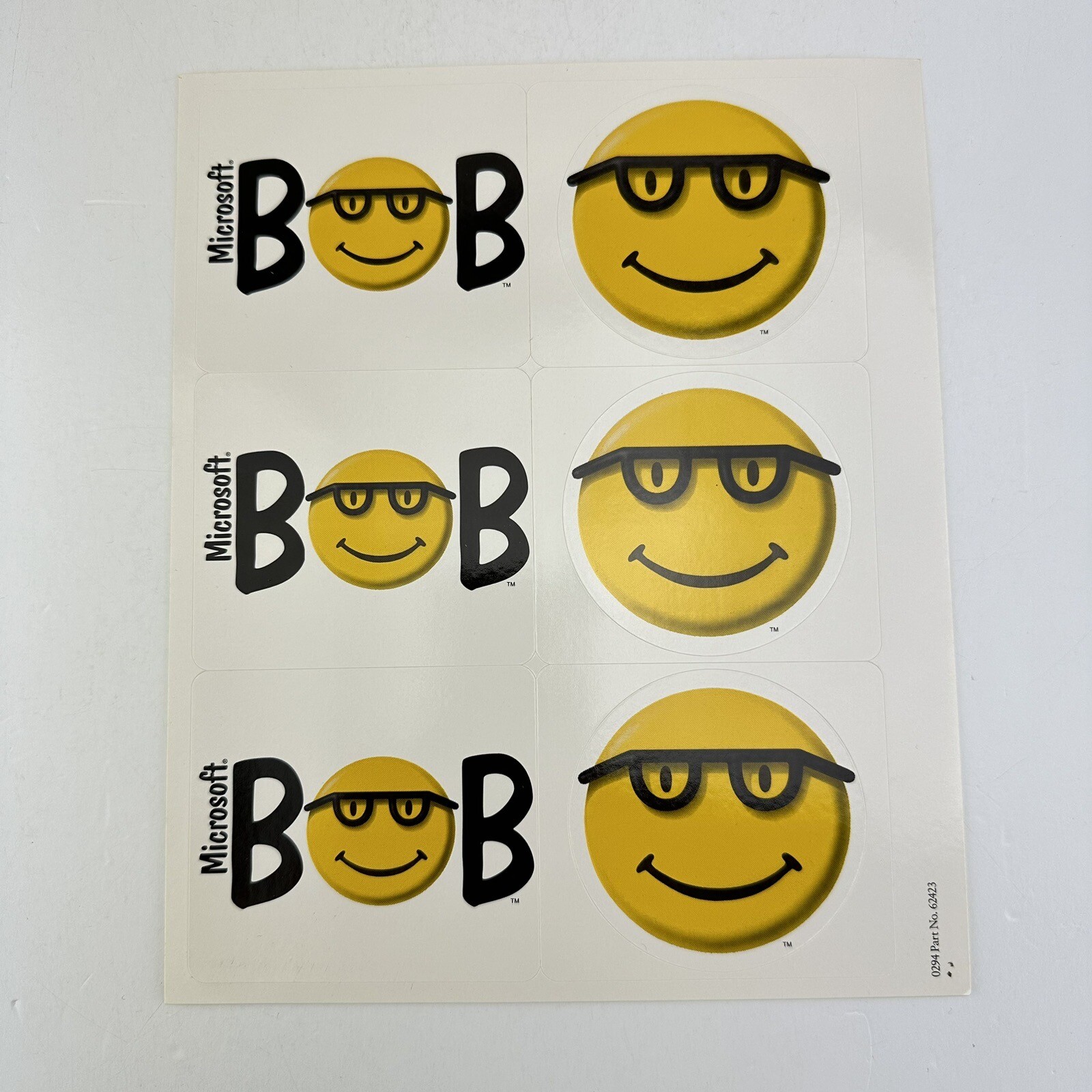 Vintage Original Microsoft Bob Stickers – 6 Rare Stickers Windows