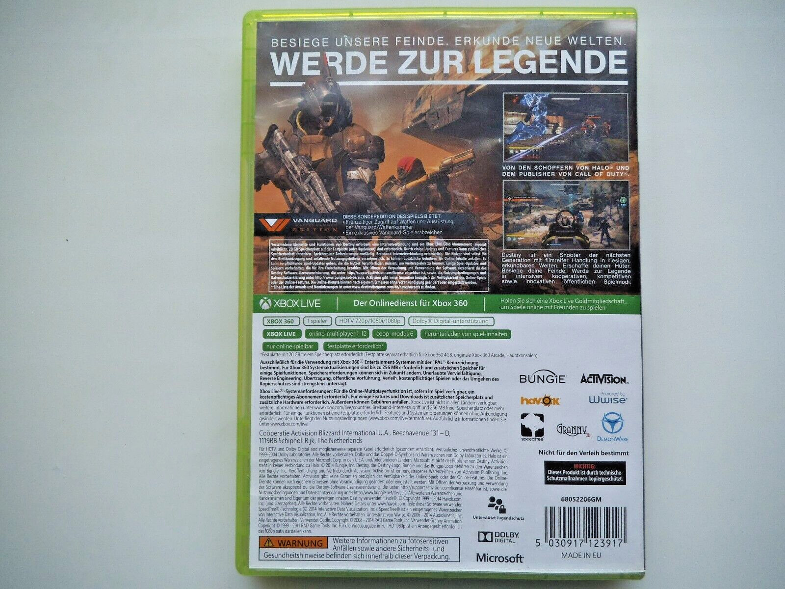D E S T I N Y (Microsoft XBOX 360) original packaging without manual