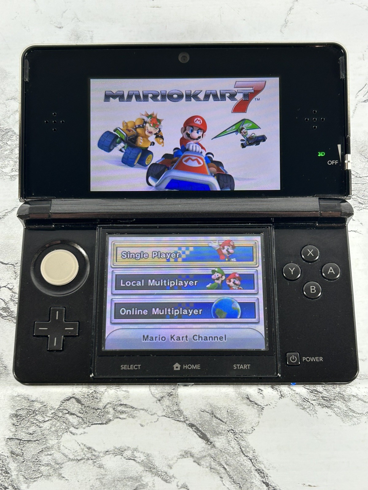 Nintendo 3DS Handheld Game Console CTR-001 Cosmo Black w/ 3 Games NO STYLUS