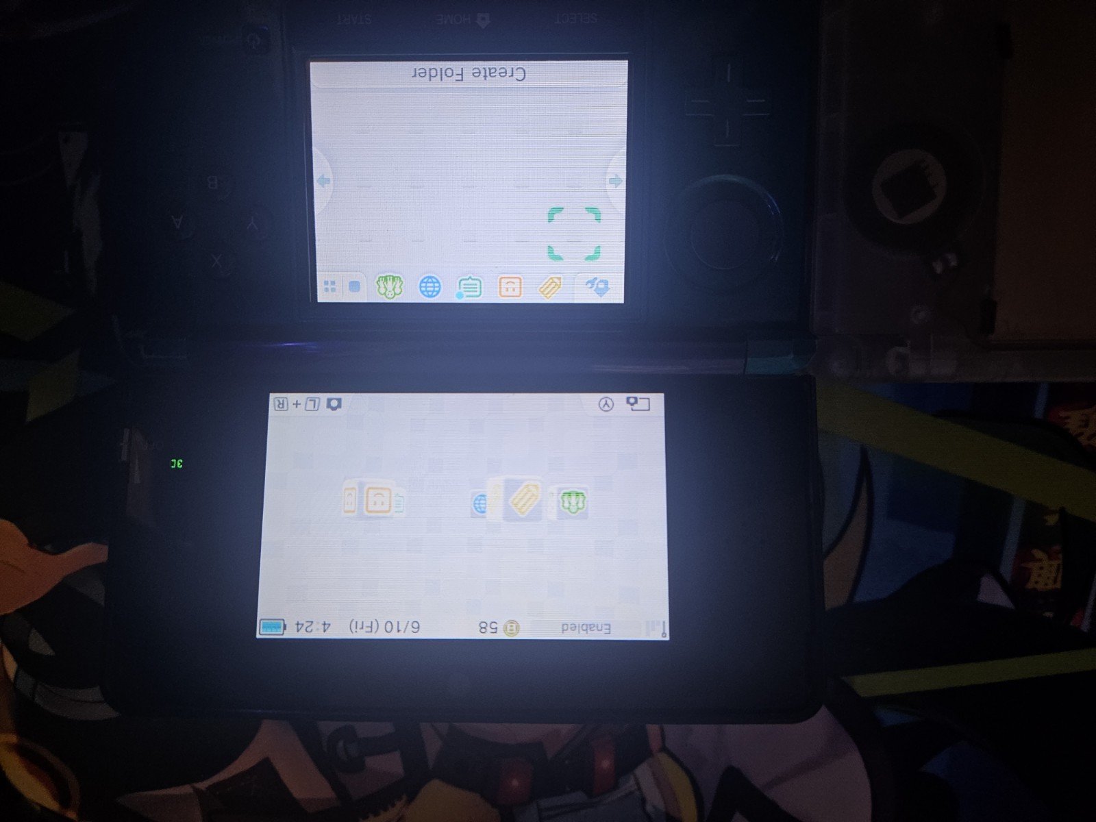 3DS with Usb-C & Glow in dark ds lite Read*
