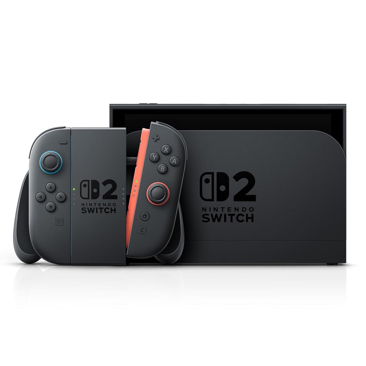 Nintendo Switch 2 Console with Light Blue and Red Joy-Con 2 Controllers, Black