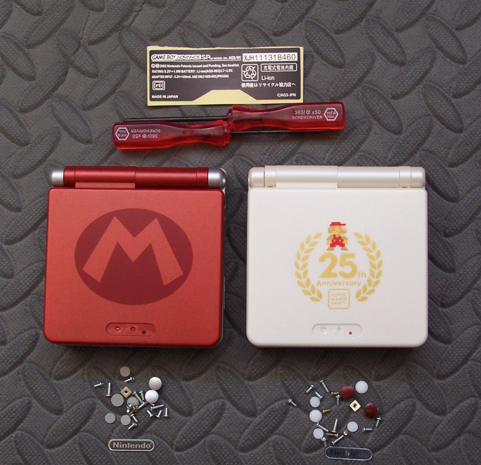 Nintendo Game Boy Advance GBA SP Shell – Mario Themed -Pick Design!