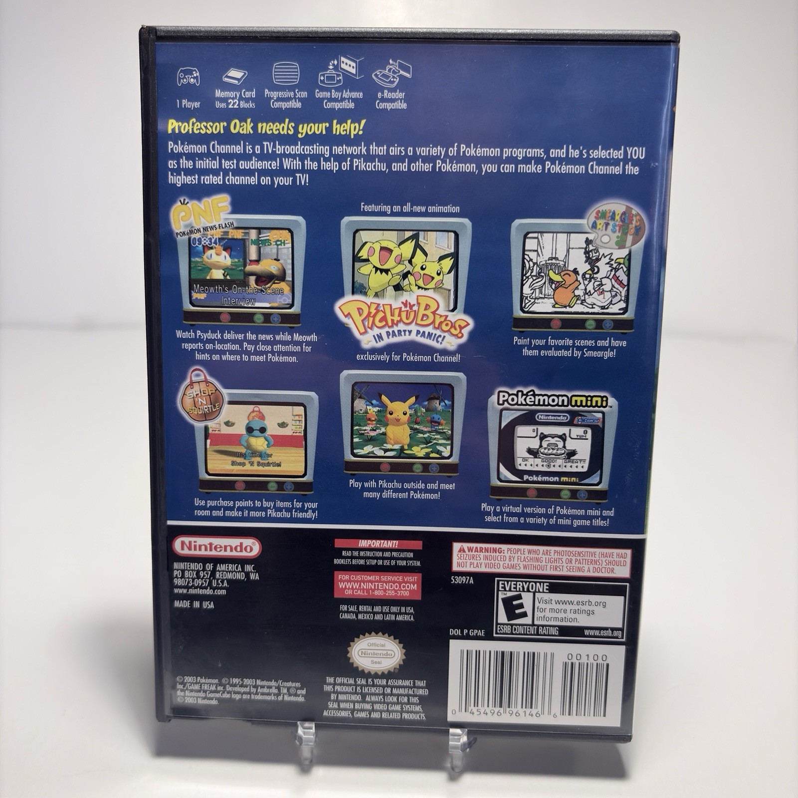 Pokemon Channel Nintendo Gamecube Disc & Case Tested Clean Fast Shipping