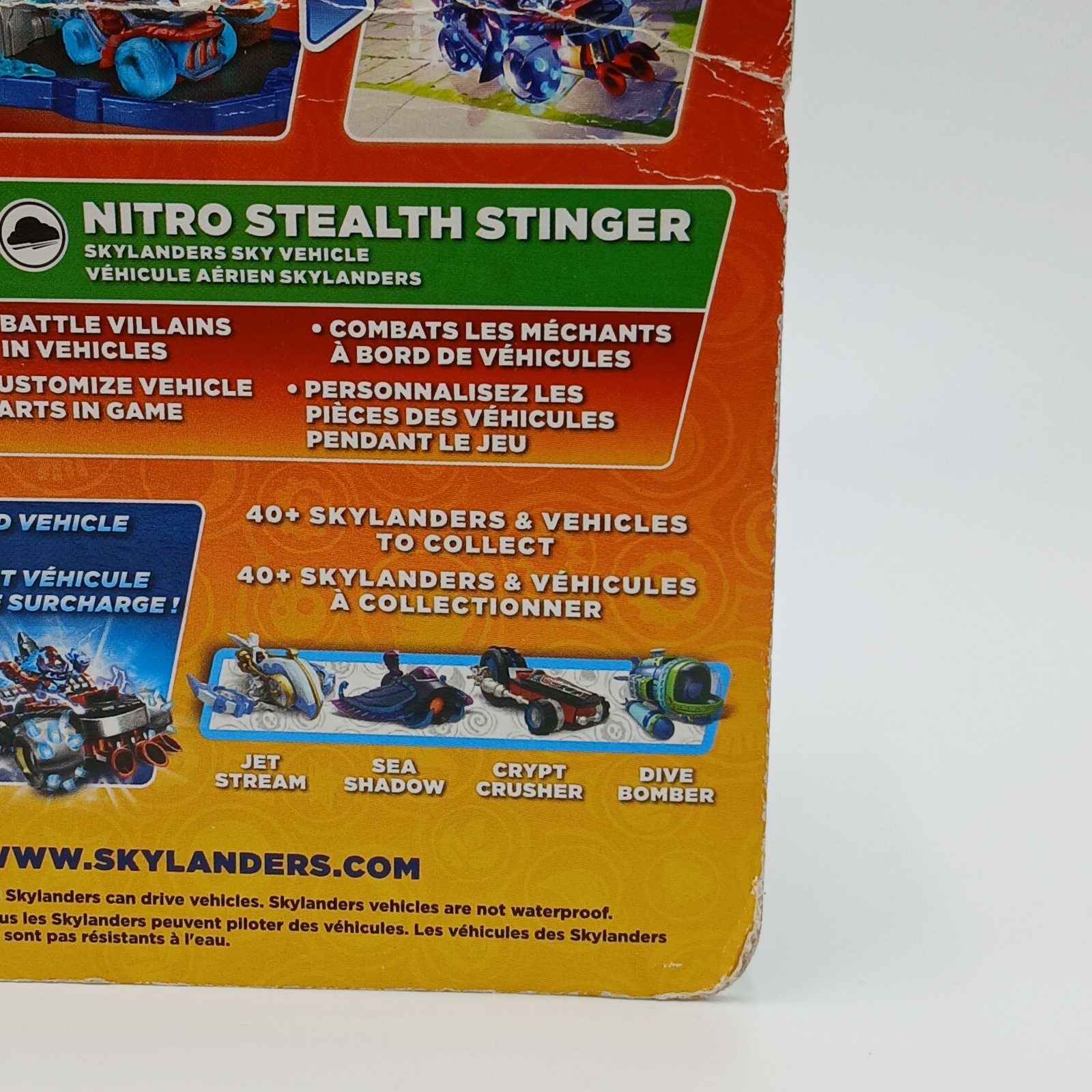 Skylanders SuperChargers Nitro Stealth Stinger Sky Vehicle Life Vie FLAW READ
