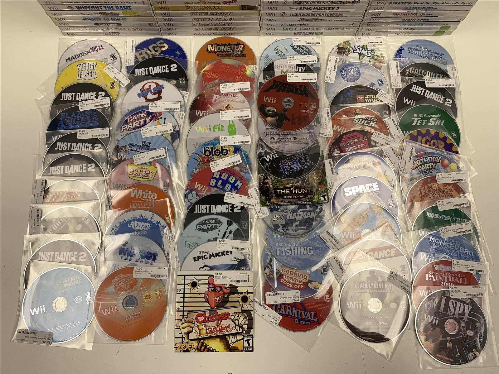 Lot of 181 Nintendo Wii Games Mixed Titles Bulk Wholesale Tested Working
