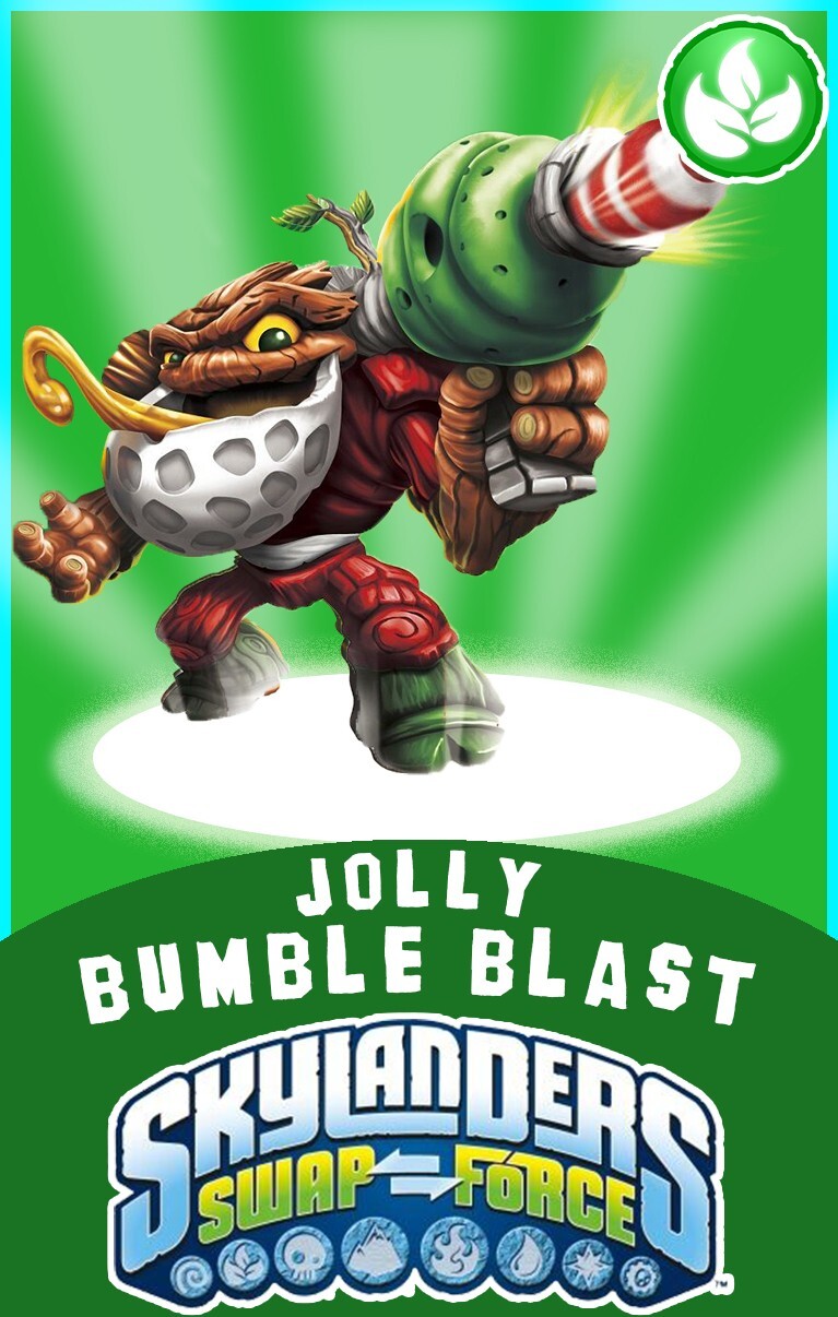 Skylanders Swap Force Jolly Bumble Blast Max 65,000 coins & Max Level NFC Card