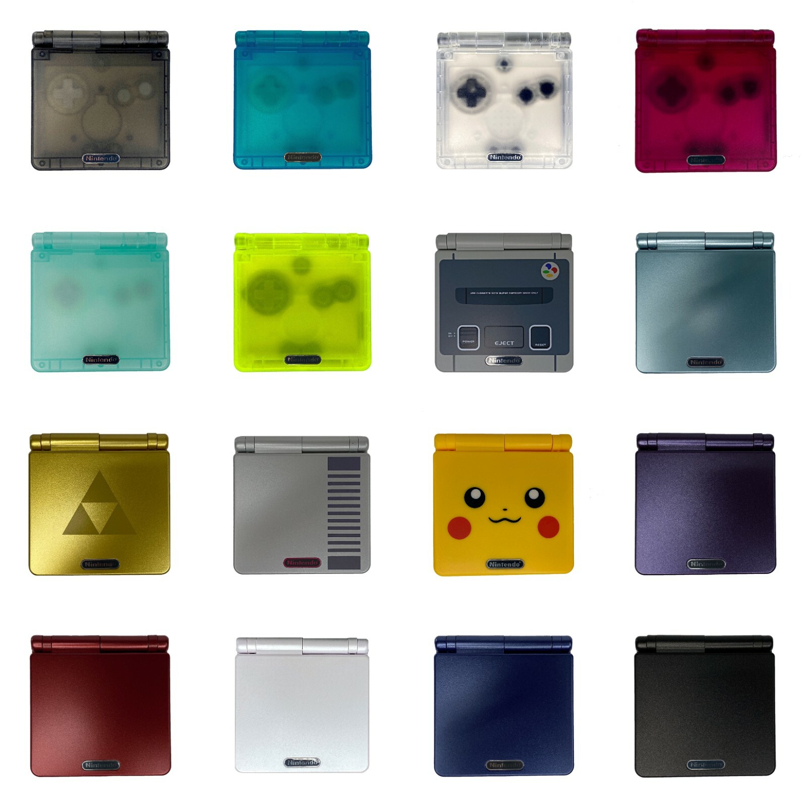 Gameboy Advance SP CHOOSE A COLOR Replacement Shell Housing IPS Ready Trim
