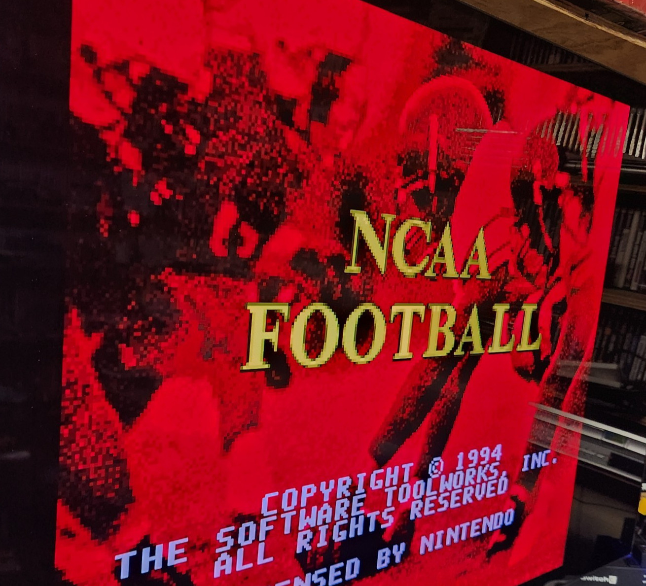 NCAA Football Super Nintendo Game Cartridge SNES College Tested 1994