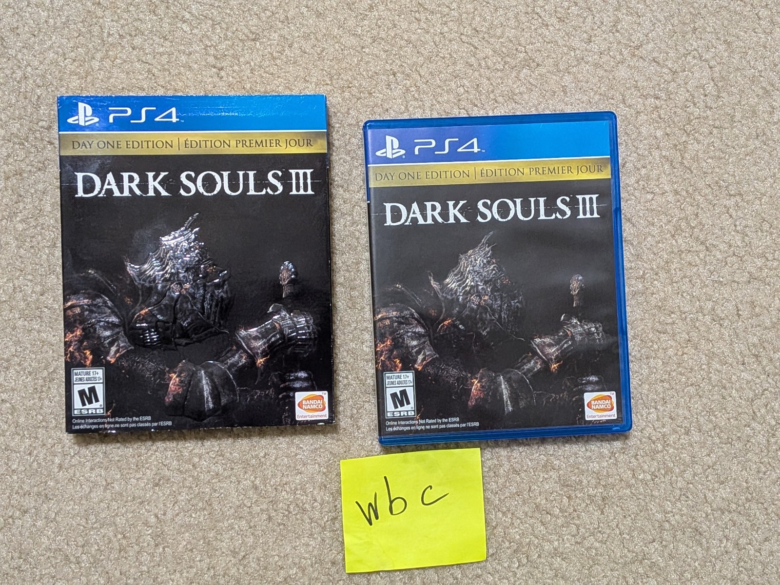 Dark Souls III: Day One Edition (Sony PlayStation 4, 2016) CIB with soundtrack