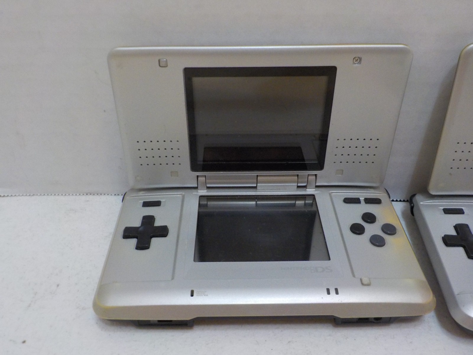 N A406 Nintendo DS Handheld Fat Console For Parts or Repair Silver Lot