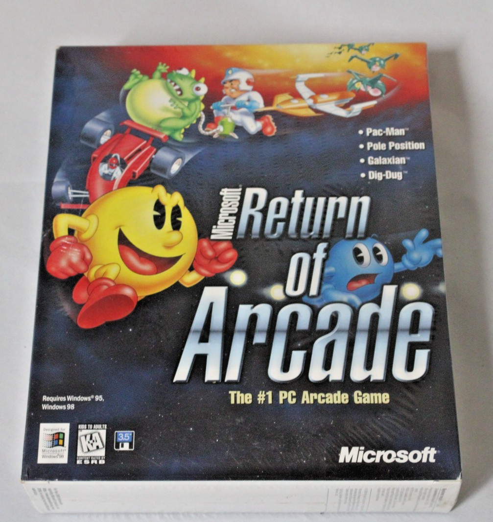 MS Home Return Of Microsoft Arcade game for Win95 3.5in Diskettes Big Box SEALED