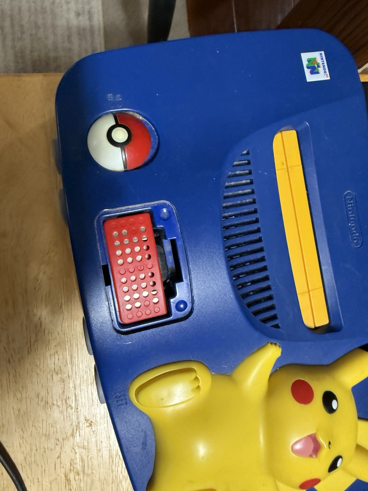 Vintage 1990s Nintendo 64 Pikachu Edition With One Controller * Works!*