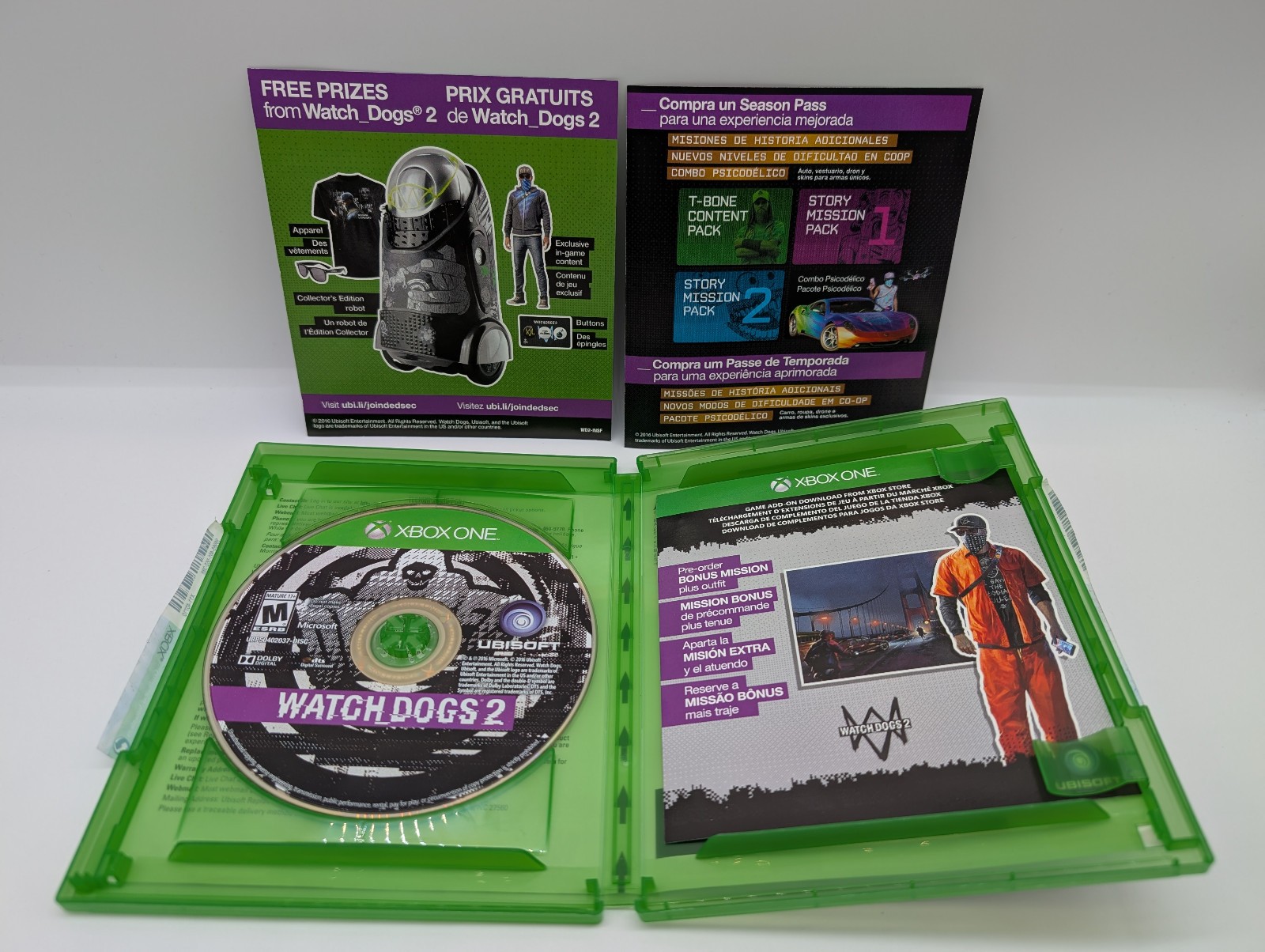 Watch Dogs 2 (Xbox One) NEAR MINT, MAIL IT TOMORROW!