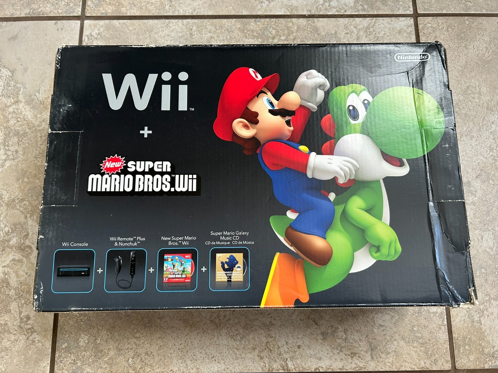 NEW Nintendo Wii Holiday Bundle Black Console New Super Mario Bros. System #2