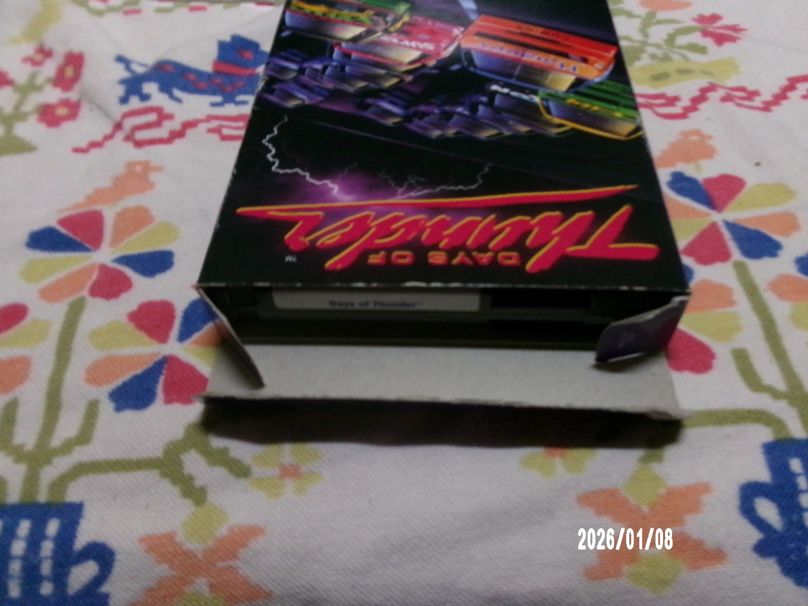 #761 Oval Seal Days of Thunder complete in box nintendo nes factory nr-MINT