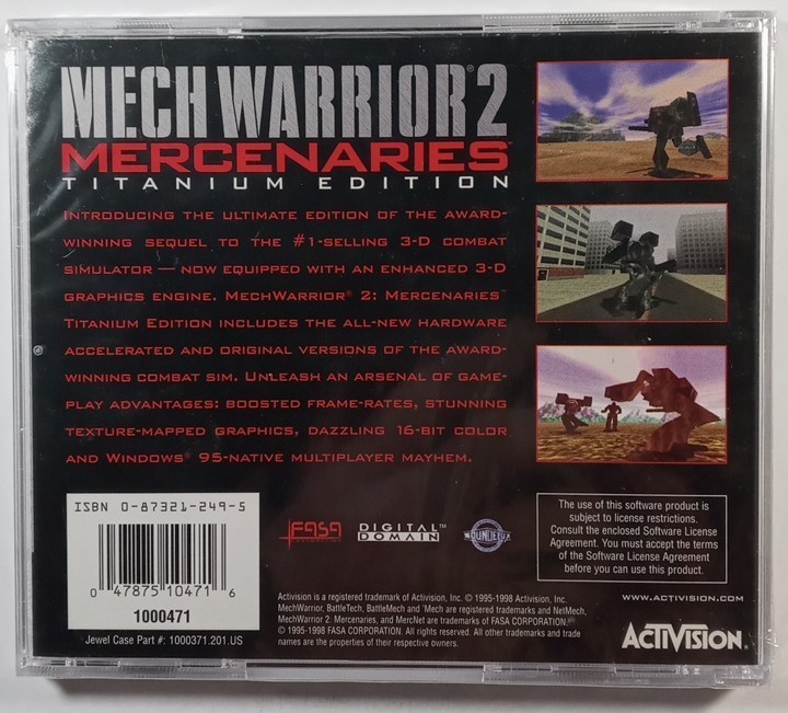 MECHWARRIOR 2 MERCENARIES TITANIUM EDITION SEALED CD PC GAME BATTLETECH