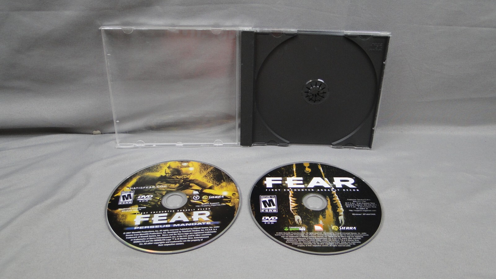 Fear Perseus Mandate First Encounter Assault Recon PC CD ROM Game Fear 3 Bioware