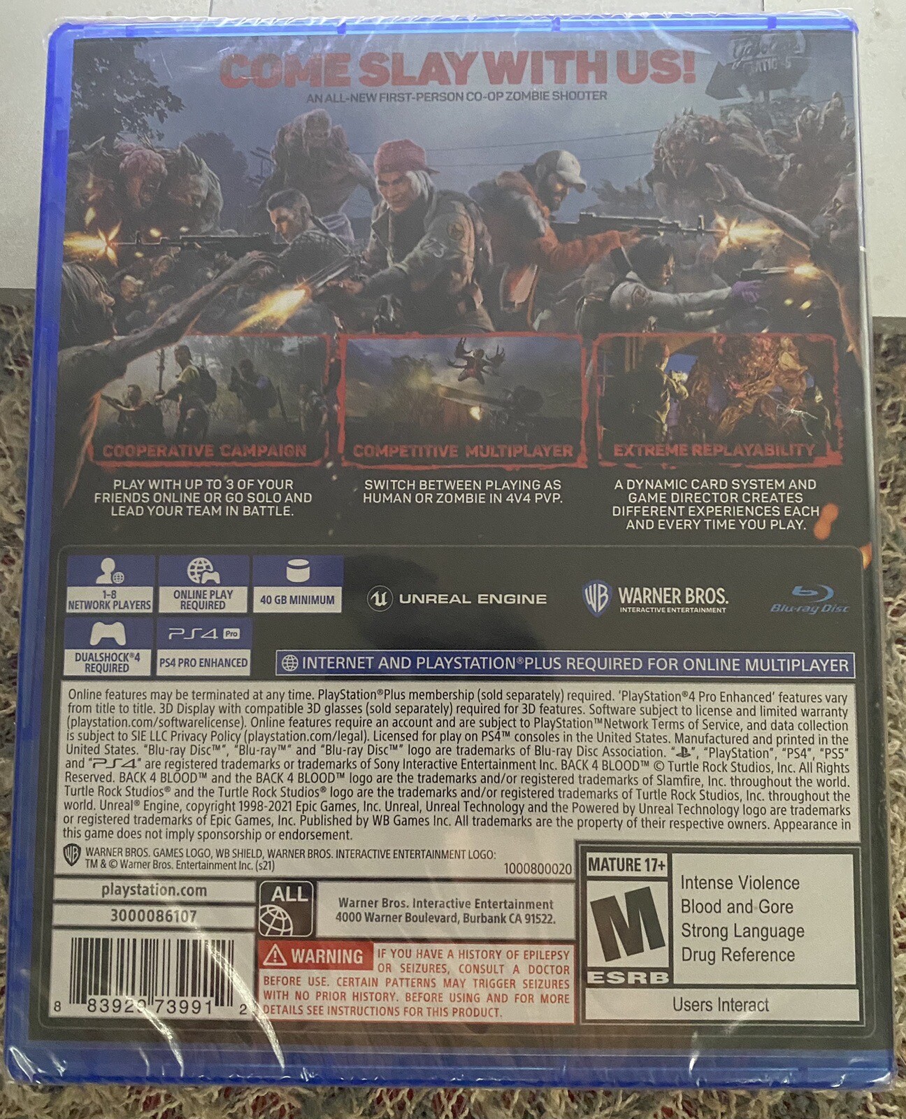 Back 4 Blood (PS4 Playstation 4) Brand New PS5 Upgrade Available Free Shipping