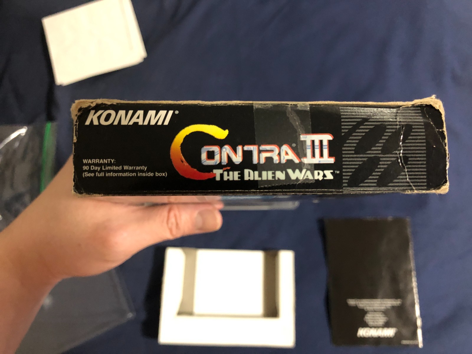 Contra 3 III: The Alien Wars (SNES) (Majesco) CIB Very Damaged Box, Untested