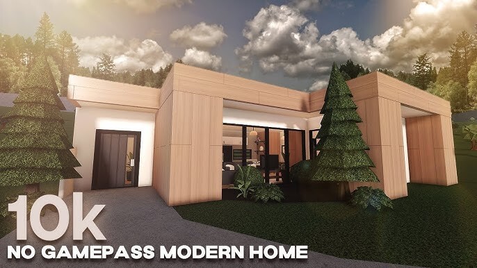BLOXBURG 10K NO GAMEPASS MODERN HOME !FAST AND DETAILED BUILDER FOR CHEAP PRICE