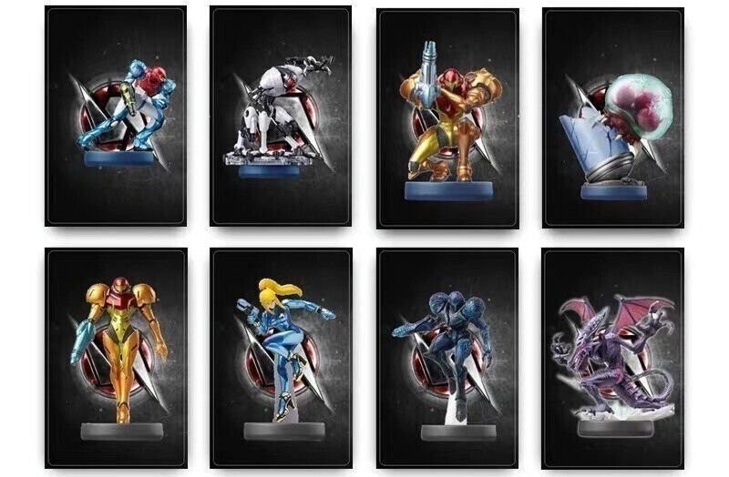 8x Set Mini NFC Cards Metroid Dread Switch Samus