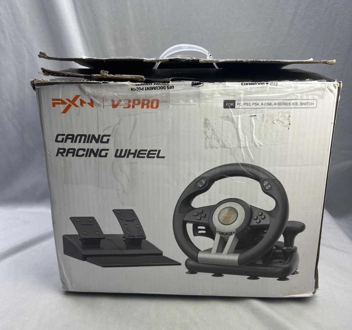 PXN V3 Pro Gaming Racing Steering Wheel 180° w Pedals for Xbox PC PS3