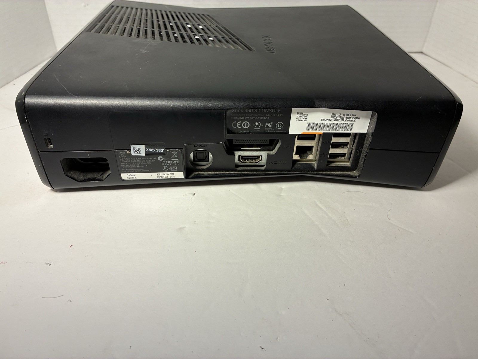 Xbox 360 S Slim 4GB Model 1439 Matte Black *Console Only* TESTED WORKING