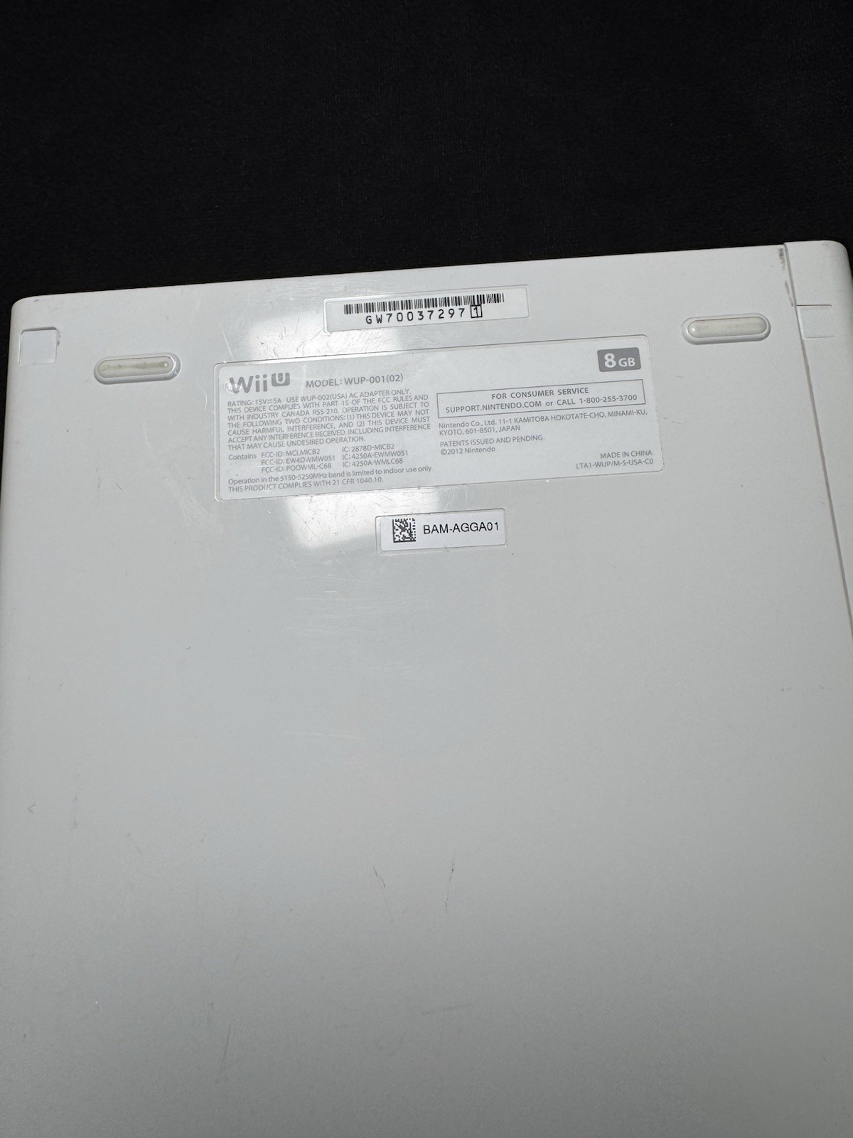 USA Nintendo Wii U 8GB Console And Pad Set System WHITE WUP-001 02 Used Working