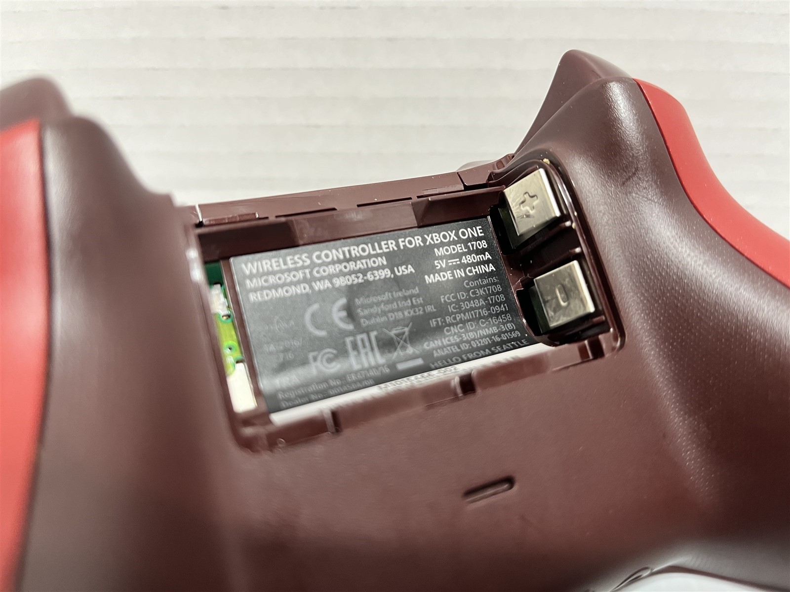 Genuine Microsoft Xbox ONE Wireless Controller Red – with headphone jack Tested