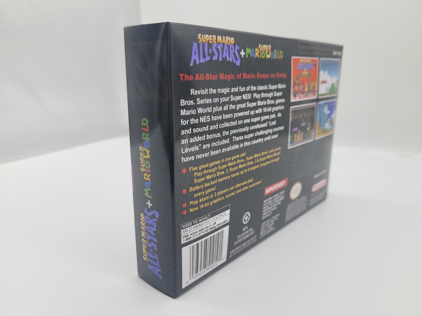 SUPER MARIO ALL STARS SUPER MARIO WORLD SUPER SNES BOX ONLY REPLACEMNT BOX+CASE