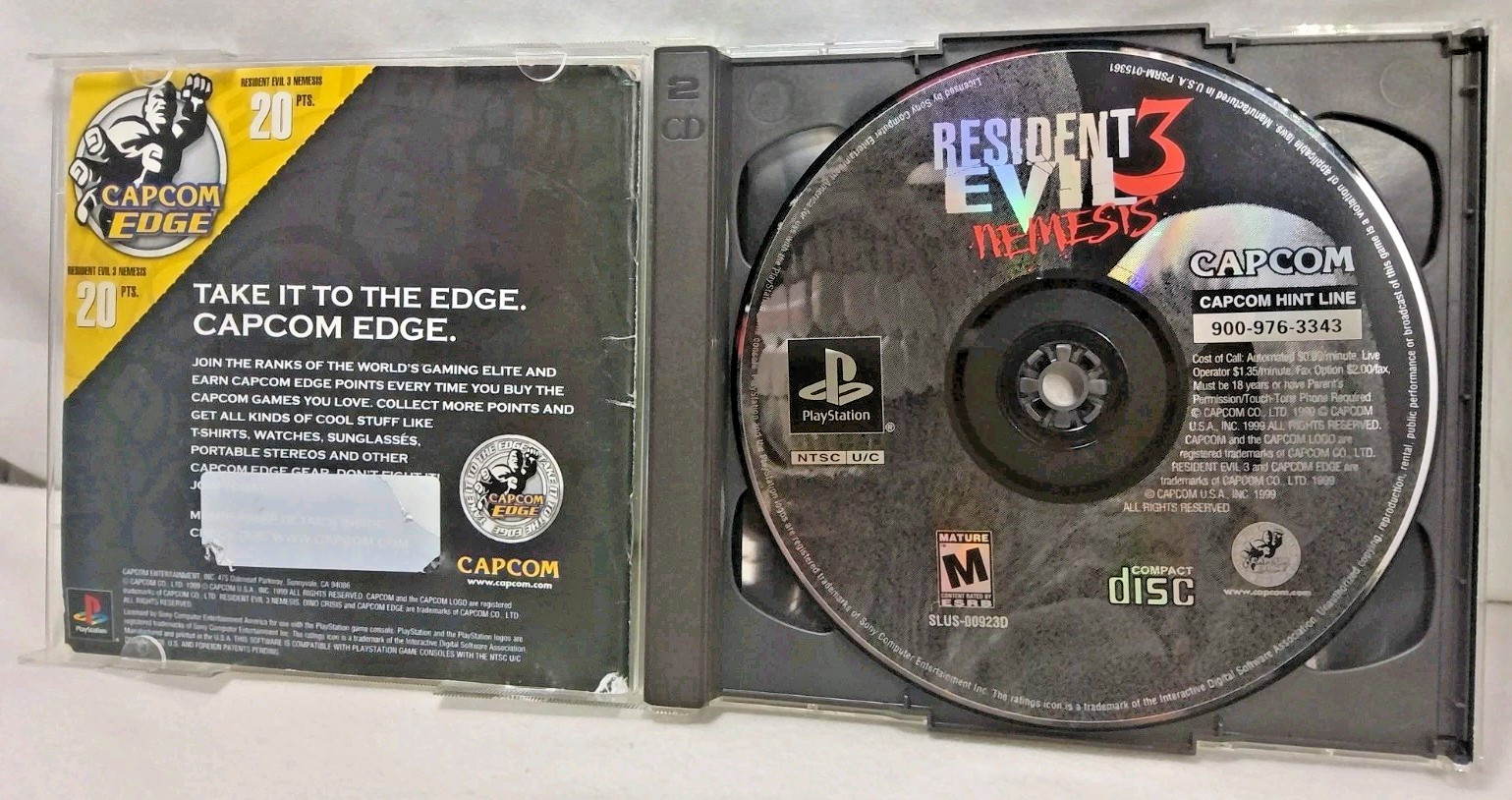 Resident Evil 3 Nemesis (PlayStation 1, 1999) PS1 Complete w/ Dino Crisis Demo