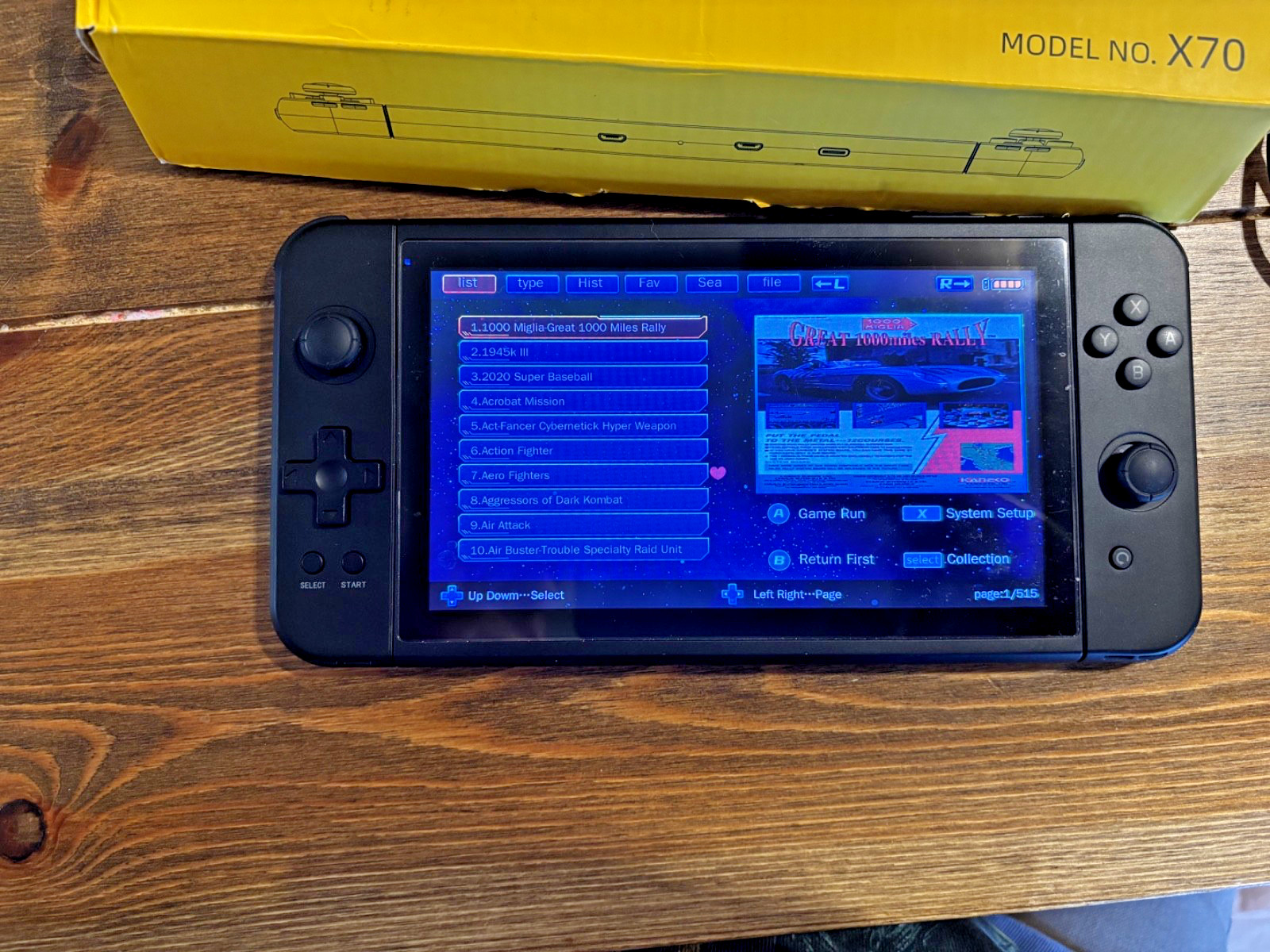 Powkiddy X70 Screen Retro Handheld Game Console