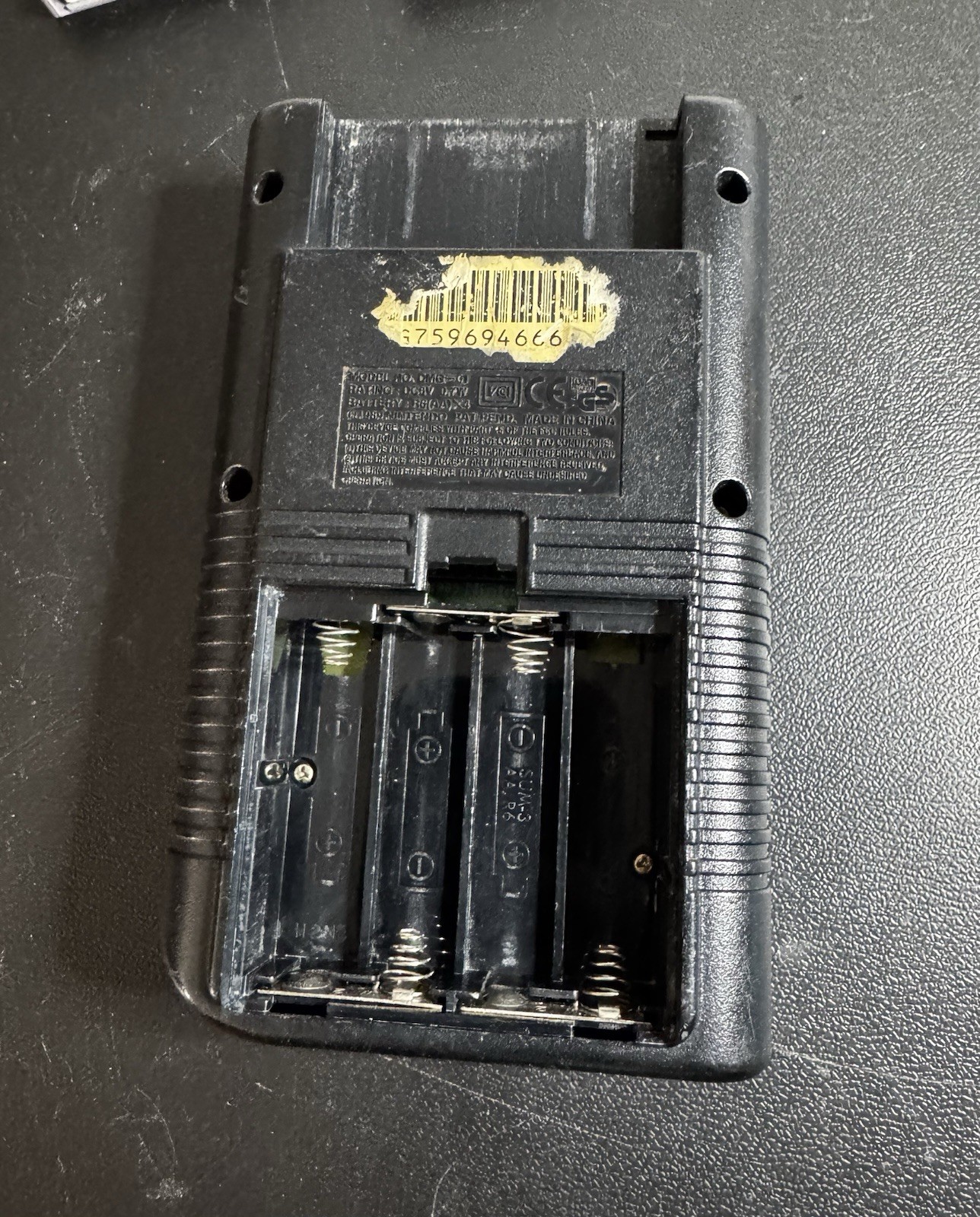 Original Nintendo Game Boy Black Play It Loud Maui Mallard Cold Shadow Tested