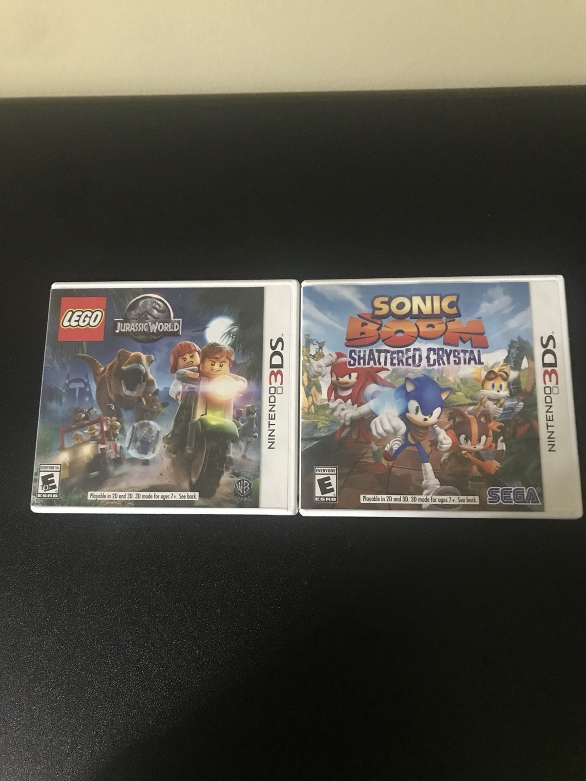 Lot Of 2 Nintendo 3DS Games! Sonic Boom: Shattered Crystal, And Jurassic World!