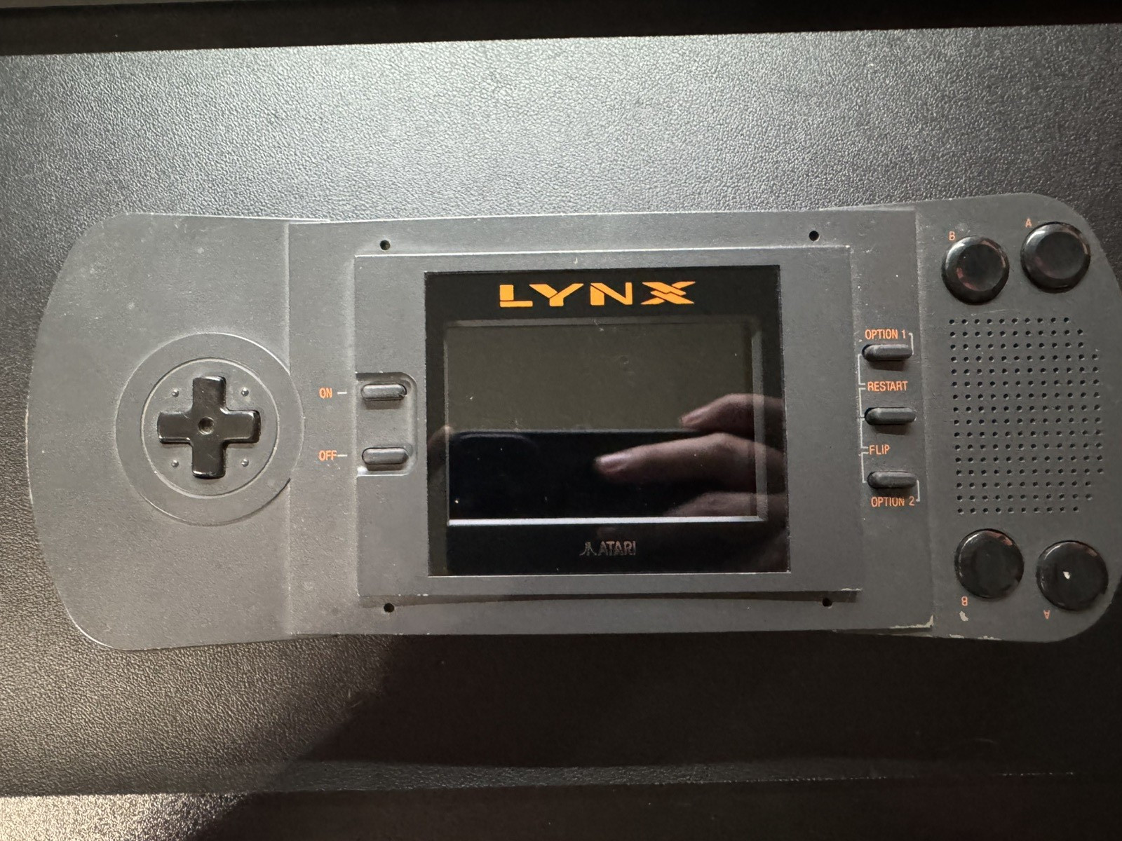Atari Lynx Handheld Video Game Console With Scrap Yard Dog TESTED + WORKING