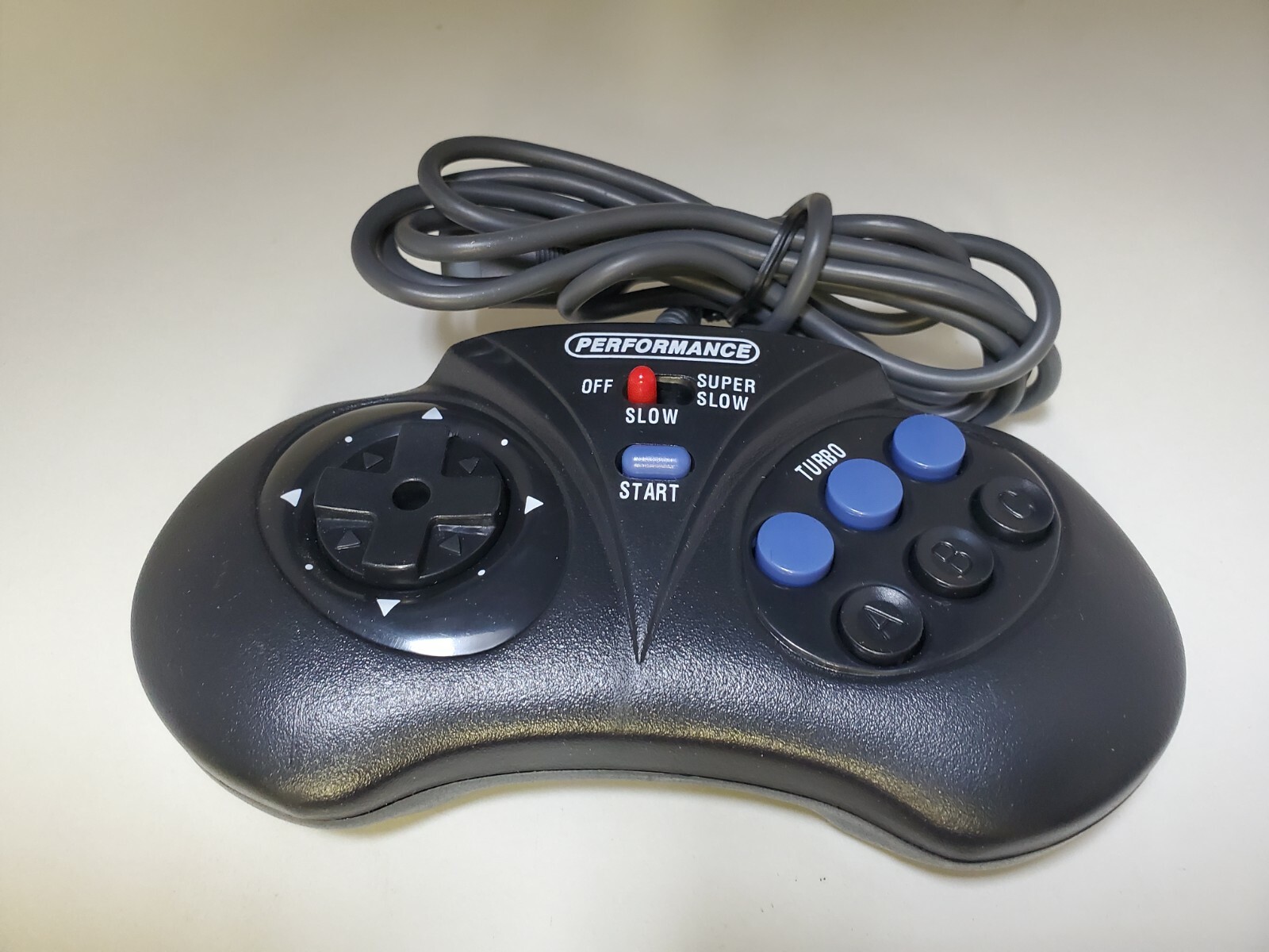 NEW Performance Controller Gamepad 3 for Sega Genesis Slow/Turbo/Joystick Crease