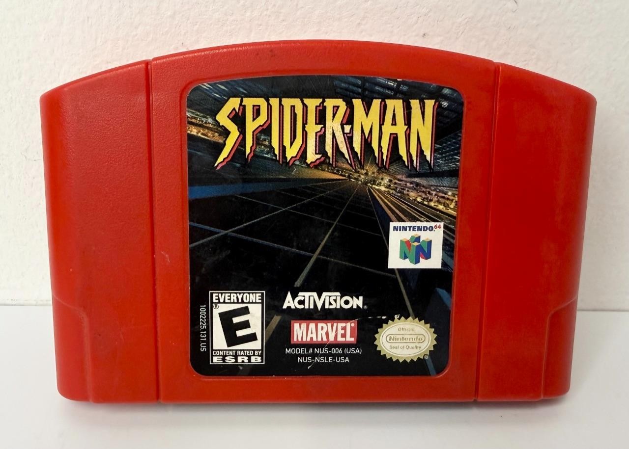 Spider-Man N64 (Nintendo 64, 2000) Red Cartridge – Tested & Works