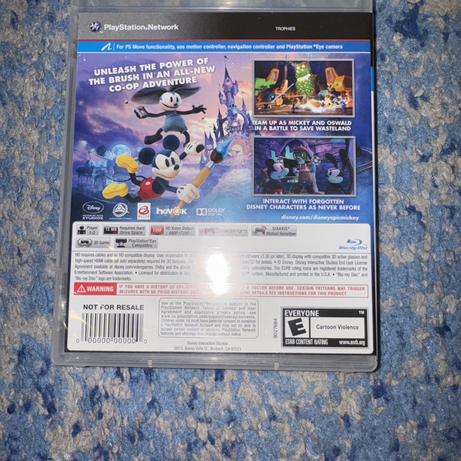 Epic Mickey 2: The Power of Two (Sony PlayStation 3, PS3) Complete Tested