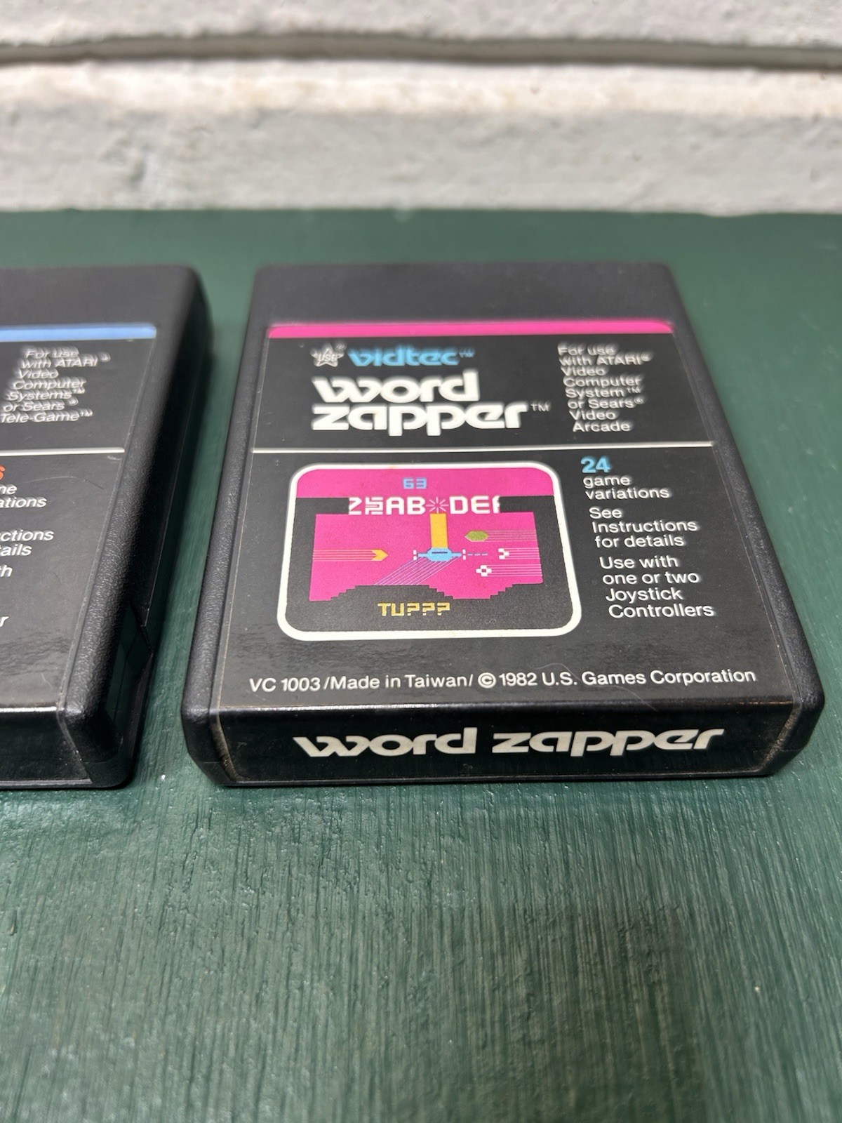 US GAMES VIDTEC Atari 2600 3 Game Lot – Word Zapper, Space Jockey & Sneak’n Peak
